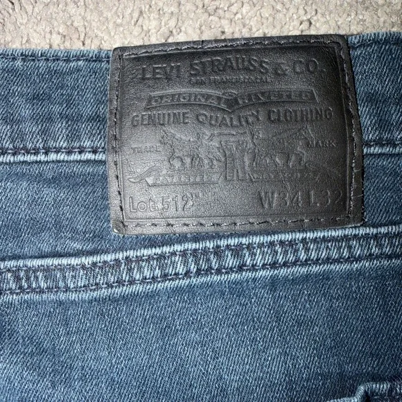 Levi's Premium Men's Dark Blue 512 Slim Jeans 34x32
